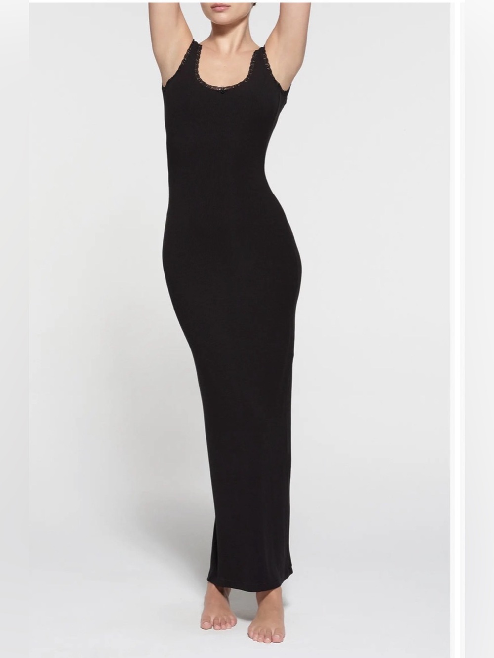 Soft Lounge Lace Scoop Neck Dress